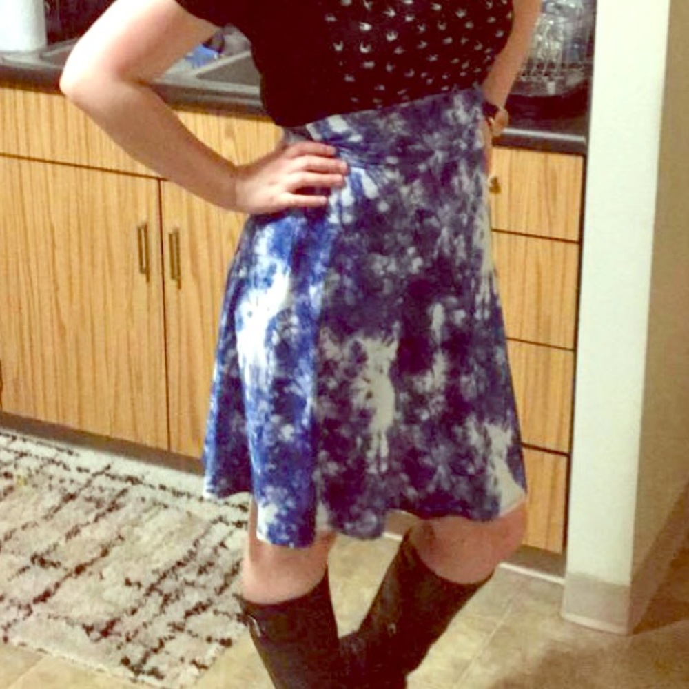LuluRoe Acid Wash Skater Skirt